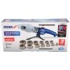 Zgrzewarka do rur i złączek z tworzyw sztucznych DEDRA DED7514 1500W, walizka metalowa, zakres 16-63mm, PE, PP, PB