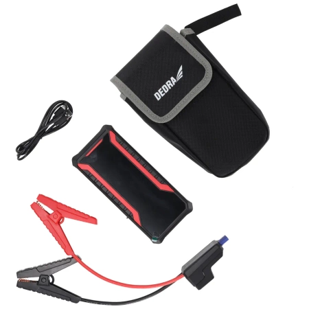 Power-bank z funkcją rozruchu silnika, booster, jump starter DEDRA DEPP1201, Li-Ion 12000mAh, wyświetlacz LCD