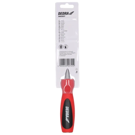 Dłuto do drewna, stolarskie DEDRA 06C037 20mm, stal CrV, dwumateriałowy uchwyt