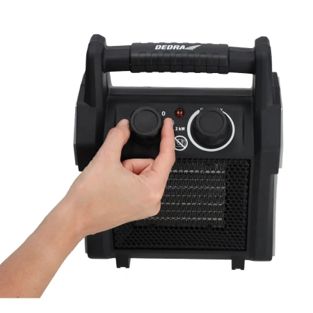 Nagrzewnica elektryczna PTC 2,0kW DEDRA DED9930C4, 20/1000/2000W, 140m3/h, ceramiczna grzałka