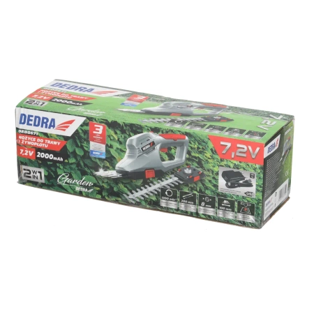 Nożyce do trawy/żywopłotu 7,2V GARDEN DEDRA DED8671