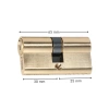 Wkładka bębenkowa do zamka 65 mm 30/35 DEDRA 11U501, mosiężna, zestaw 3 szt. kluczy