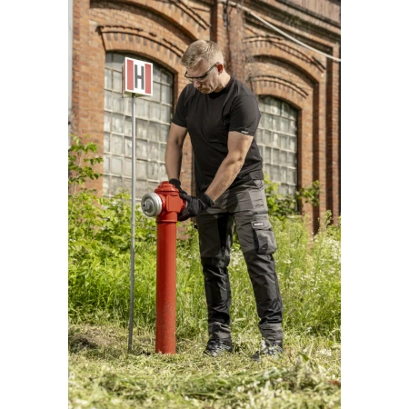 Spodnie robocze z elastanem, rozciągliwe DEDRA BH54SP-XXL, rozm. XXL/58, 240g/m², szare