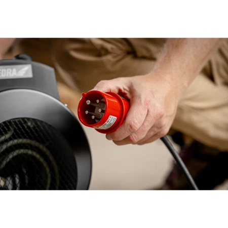 Nagrzewnica elektryczna 5kW, 400V, okrągła, czarna DEDRA DED9932B