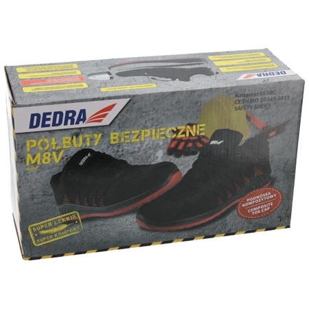 Półbuty bezpieczne DEDRA BH9M8V-36 linia M8, rozm.36, kat.S1 SRC, kompozyt