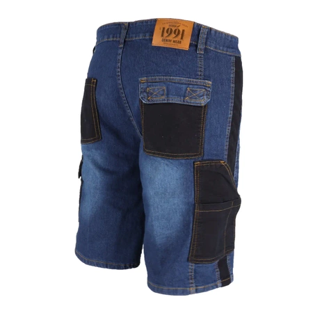 Szorty jeans'owe, krótkie dżinsy robocze, szorty z denimu DEDRA BH45ST-LD gramatura 280g/m2, rozmiar LD