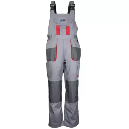 Spodnie ochronne ogrodniczki DEDRA BH3SO-M M/50, szare, Comfort line 190g/m2