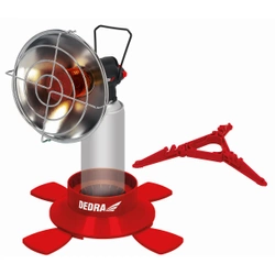 Promiennik turystyczny gazowy na kartusz 7/16", PIEZO, DEDRA 31A008