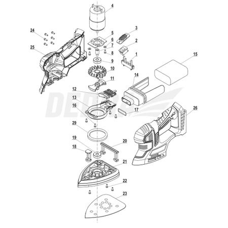 Części zamienne do szlifierki delta DEDRA DED7063