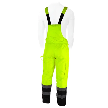 Spodnie ocieplane ogrodniczki DEDRA BH80SO1-XL rozmiar XL, żółte