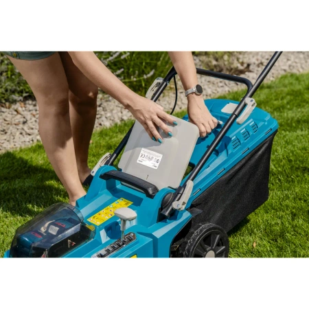 Kosiarka akumulatorowa bezszczotkowa 2x18V, DEDRA SAS+ALL DED7199 szerokość koszenia 37cm, silnik bezszczotkowy