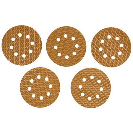 Tarczki ścierne Anti-clog 125mm, #180, rzep, zestaw 5szt, DED7947R06