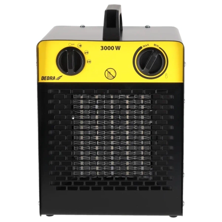 Nagrzewnica elektryczna PTC 3,0kW, kwadratowa, czarna DEDRA DED9931C1 ceramiczny element grzejny