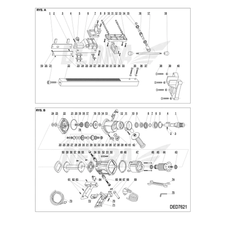 Części zamienne do wiertnicy do betonu DEDRA DED7621