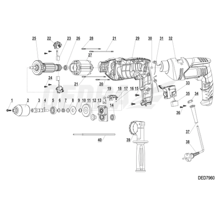 Części zamienne do wiertarki udarowej DEDRA DED7960
