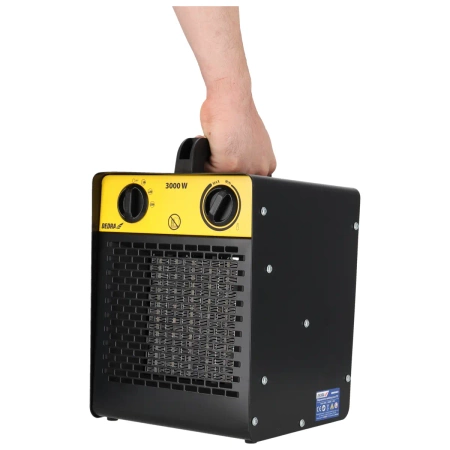 Nagrzewnica elektryczna PTC 3,0kW, kwadratowa, czarna DEDRA DED9931C1 ceramiczny element grzejny