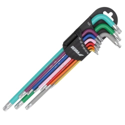 Zestaw kluczy torx extra-długich DEDRA 06F225 zestaw 9szt, kolor T10-T50, S2