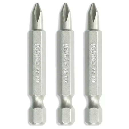 Zestaw końcówek wkrętakowych, bitów DEDRA 18A07S04 Phillips PH1/2/3, 50mm blister