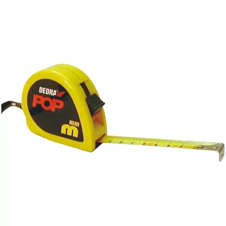 Miarka POP, taśma miernicza DEDRA M558 5m, 16mm, żółta