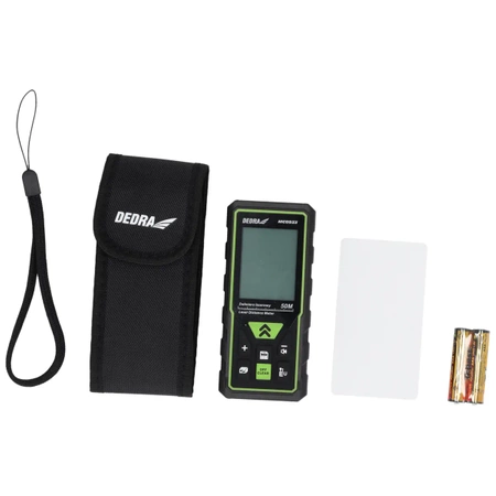 Dalmierz laserowy 50m DEDRA MC0933, dalmierz laserowy do domu