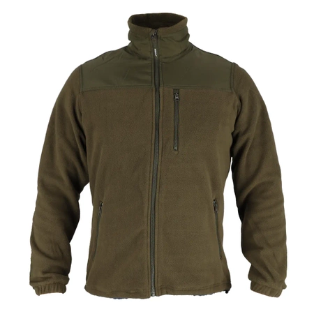 Bluza polarowa z wstawkami, polar DEDRA BH6PA-L 280g/m2, rozmiar L, kolor zielony