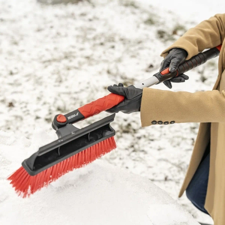 Szczotka ze skrobaczką i ściągaczką 3w1, 87-105cm, DEDRA 2001A04