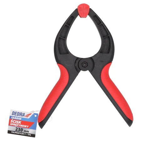 Ścisk stolarski sprężynowy DEDRA 12A018 230mm, dwumateriałowy