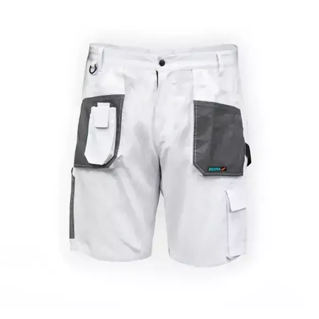 Szorty ochronne DEDRA BH4ST-L L/52, białe, White line 190g/m2