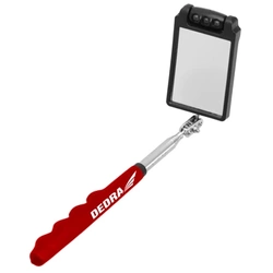 Lusterko inspekcyjne 50x70mm LED, teleskop.320-885mm,kwadrat, DEDRA 06F803