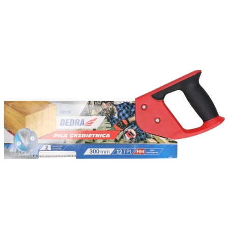Piła grzbietnica DEDRA 1215 300mm, 12 zębów/cal