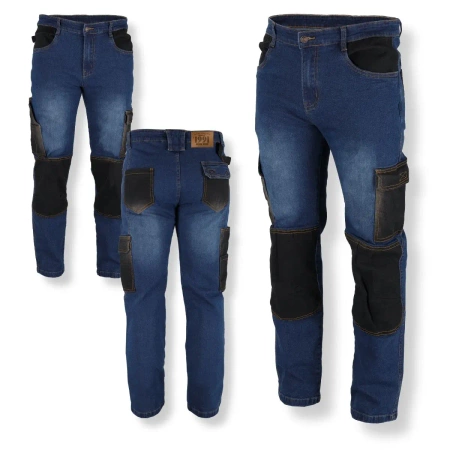 Spodnie jeans, dżinsy robocze, spodnie z denimu DEDRA BH45SP-LD gramatura 280g/m2, rozmiar LD