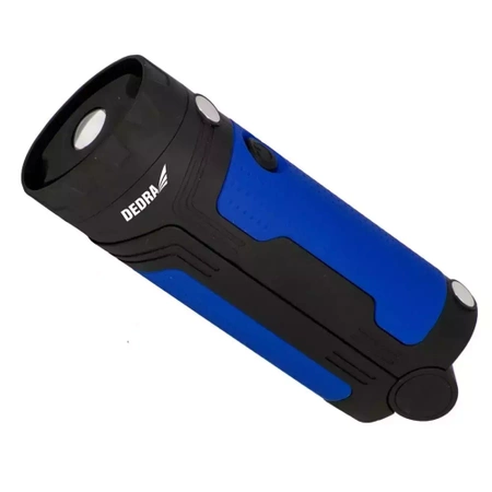 Latarka 2W COB LED + 0.5W LED, składana, z bateriami, magnes DEDRA L1009