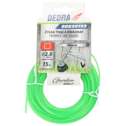 Żyłka tnąca kwadratowa, żyłka do podkaszarki, kosy Garden DEDRA 80Z20152 2.0mm x 15m