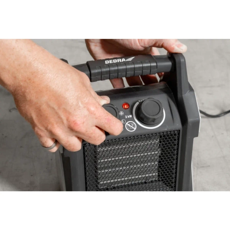 Nagrzewnica elektryczna PTC 2,0kW DEDRA DED9930C4, 20/1000/2000W, 140m3/h, ceramiczna grzałka