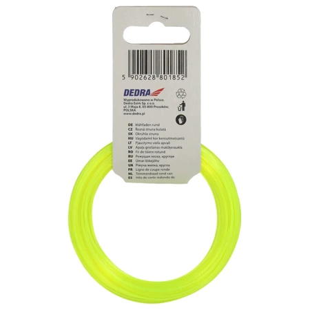 Żyłka tnąca okrągła, żyłka do podkaszarki, kosy Garden DEDRA 80Z13151 1,3mmx15mm