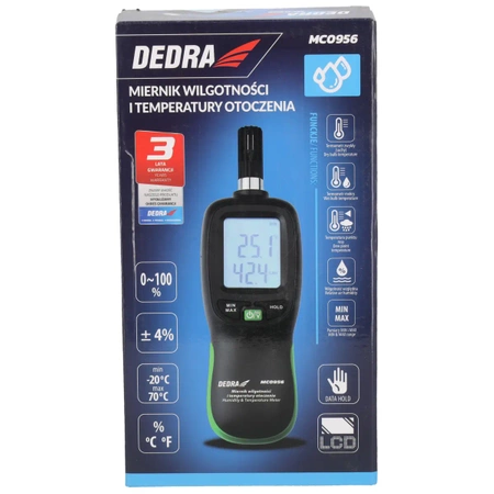 Miernik wilgotności i temperatury otoczenia DEDRA MC0956