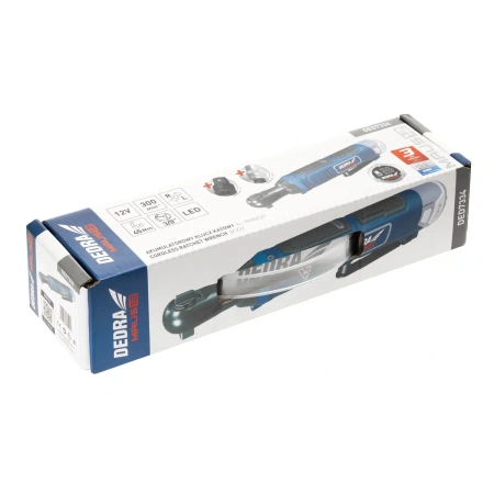 Klucz kątowy akumulatorowy 12 V, grzechotka akumulatorowa DEDRA MAUS DED7334, 45 Nm, uchwyt 3/8"