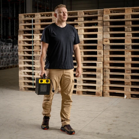 Nagrzewnica elektryczna PTC 2,0kW, kwadratowa, czarna DEDRA DED9930C1 ceramiczny element grzejny