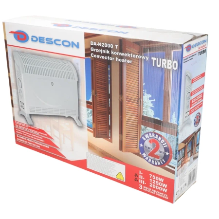 Grzejnik konwektorowy z nawiewem Turbo DESCON DA-K2000 T 2000W