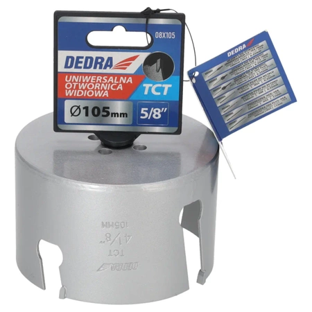 Otwornica uniwersalna TCT  DEDRA 08X105 105mm 5/8''