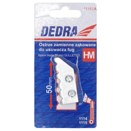 Ostrze ząbkowane do usuwacza fug, spoin DEDRA 11151A 50mm szerokości