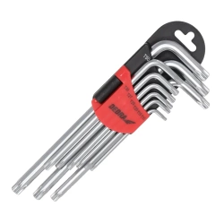 Zestaw kluczy torx długich DEDRA 06F221 zestaw 9szt, T10-T50  CRV