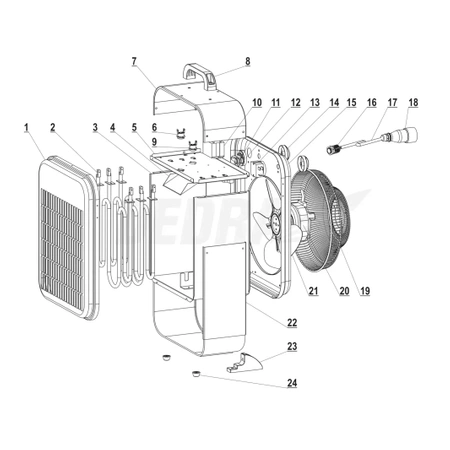 Części zamienne do nagrzewnicy elektrycznej DEDRA DED9924B