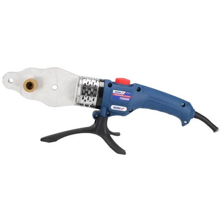 Zgrzewarka do rur i złączek z tworzyw sztucznych DEDRA DED7514 1500W, walizka metalowa, zakres 16-63mm, PE, PP, PB
