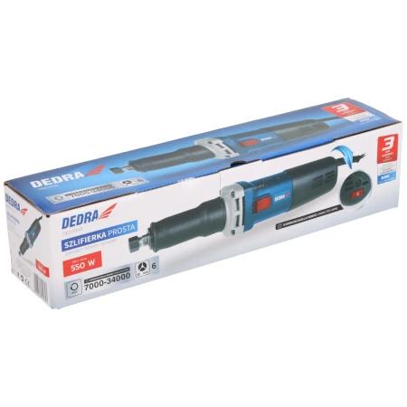 Szlifierka prosta 550W, trzpień 6mm DEDRA DED7948