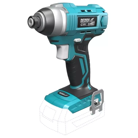 Zestaw narzędzi akumulatorowych 18V, DEDRA SAS+ALL DED7014 wiertarko-wkrętarka, zakrętarka udarowa, 2x akumulator 2.0Ah, ładowarka, torba 16"