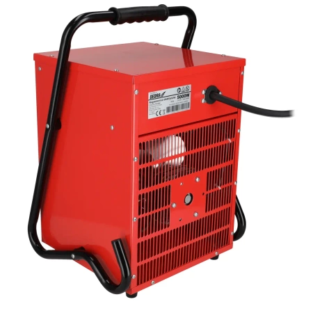 Nagrzewnica elektryczna 5kW, 400V, kwadratowa, czerwona DEDRA DED9922