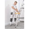 Spodnie ochronne ogrodniczki DEDRA BH4SO-XXL XXL/58, białe, White line 190g/m2
