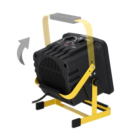 Nagrzewnica elektryczna PTC 2,0kW, kwadratowa, czarna, stojak DEDRA DED9930C3 ceramiczny element grzejny