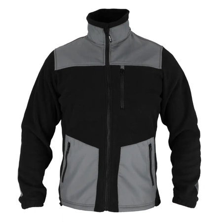 Bluza polarowa ze wstawkami, 280g/m2, rozm.S, czarno-szara, DEDRA BH6PA1-S
